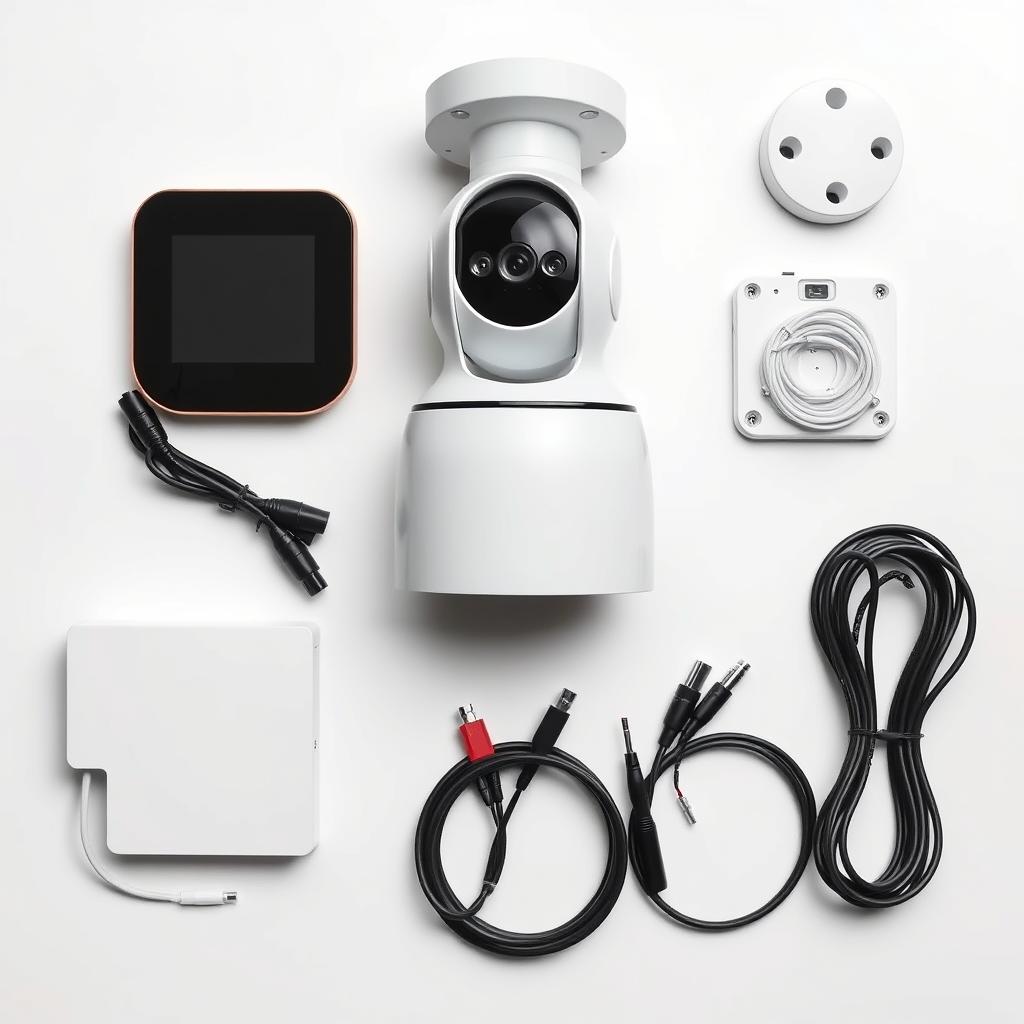 AI home security camera components and system architecture showing internal technology