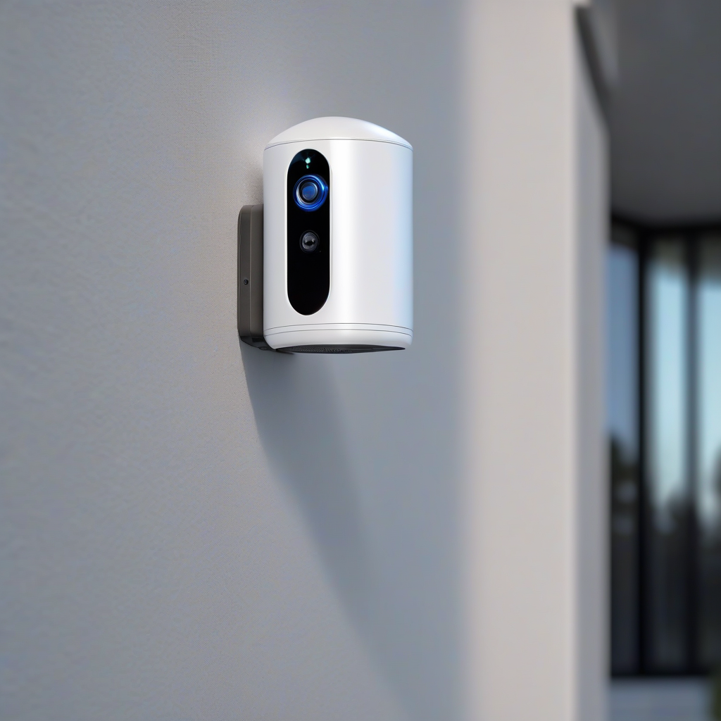 Modern smart home security setup with interconnected IoT devices