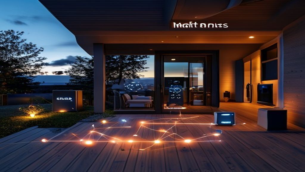 Matter smart home devices in 2026 connecting speakers, lights, thermostats, and door locks in a modern living room